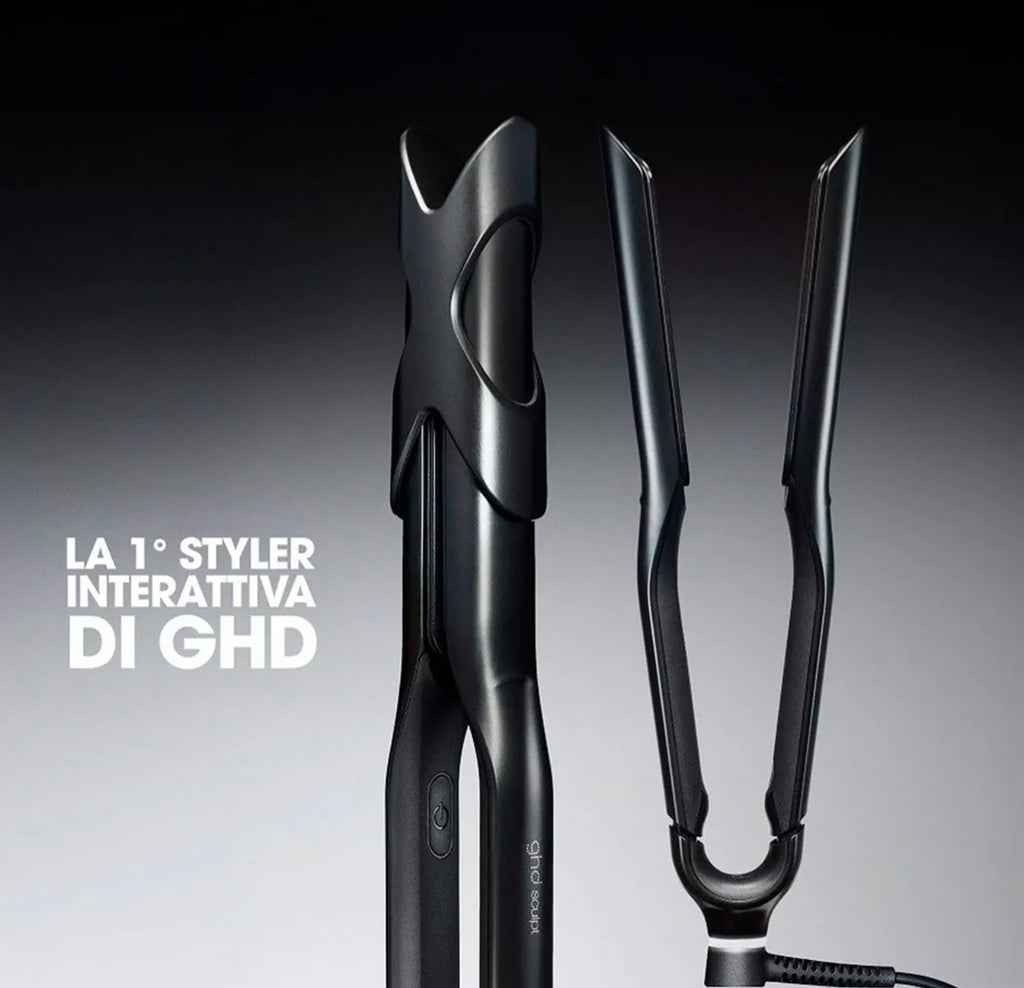 NUOVA GHD SCULPT PIASTRA PER CAPELLI NERA INTERATTIVA (LAMELLE 26MM) - ZERO DANNI DA CALORE