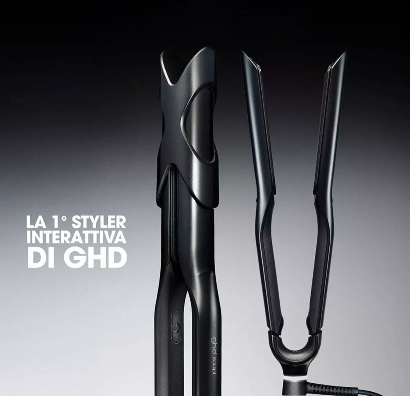 NUOVA GHD SCULPT PIASTRA PER CAPELLI NERA INTERATTIVA (LAMELLE 26MM) - ZERO DANNI DA CALORE